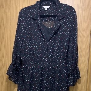 Lauren Conrad Black Ruffled Dress